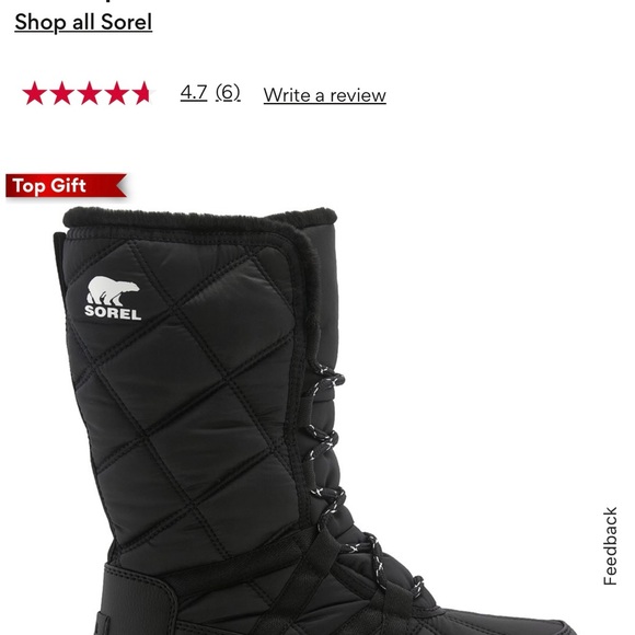 Sorel Women's Quilted Black Winter Boots - Picture 2 of 11